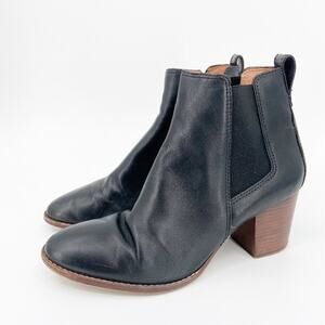 Madewell Black Leather Regan Boot Pull On Boots 10